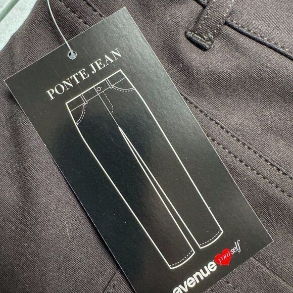 New Avenue Ponte Jeans Womens 28 Average Brown High Rise Stretch Office NWT $60 - Picture 10 of 16